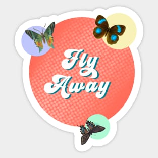 Fly away butterfly Sticker